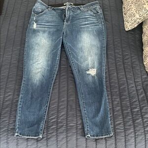 Wit & Wisdom Blue Distressed Skinny Jeans